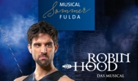 Ein Plakat mit einem Mann und dem Schriftzug "Robin Hood" darauf
