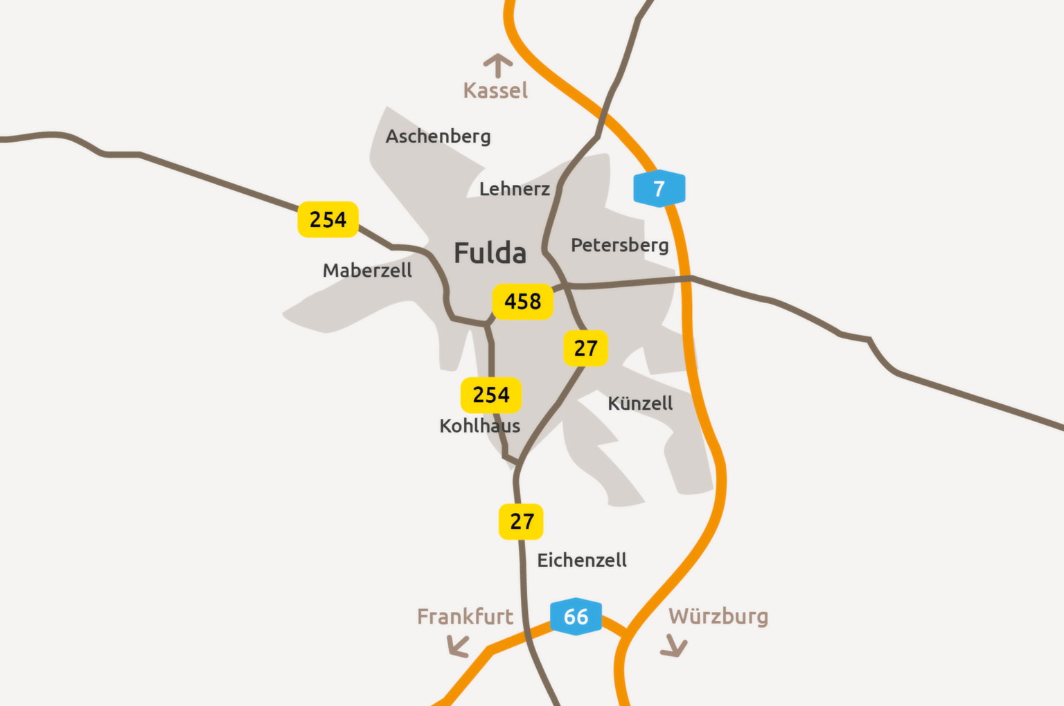 Karte: Auto & KFZ - Tourismus Fulda